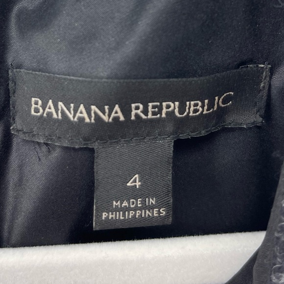 Banana Republic Wool Blend Sheath Midi Dress in Black/Grey Plaid, Women's 4 - Picture 7 of 8